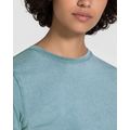 Camiseta mujer algodón efecto desgastado