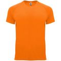 Camiseta técnica manga corta cuello redondo Naranja Fluor 3Xl