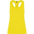 Camiseta Técnica de Tirantes Entallada Amarillo Fluor Xl