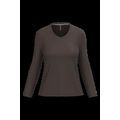 Camiseta manga larga mujer algodón entallada Chocolate 3Xl