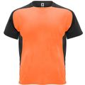 Camiseta técnica transpirable de secado rápido Naranja Fluor/Negro Xl