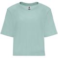 Camiseta de Talle Corto para Mujer Azul Lavado L