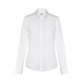 Camisa blanca de popelina mujer