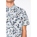 Camisa estampado vegetal lino hombre