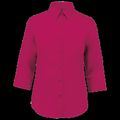 Camisa popelina media manga mujer Fuchsia L