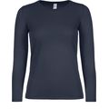Camiseta clásica manga larga mujer Navy Xl