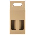 Caja Cartón con Asa y Ventanas 2 Botellas