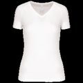 Camiseta de deporte mujer cuello de pico White Xxl