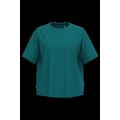 Camiseta algodón orgánico oversize mujer Peacock Green Xxs/Xs