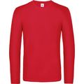 Camiseta manga larga hombre algodón Red L