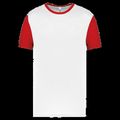 Camiseta bicolor infantil White / Sporty Red 4/6 Ans