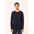 Camiseta algodón cuello redondo manga larga