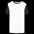 Camiseta bicolor adulto poliéster White / Black M