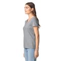 Camiseta cuello de pico para mujer de corte entallado