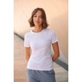 Camiseta cuello redondo mujer algodón