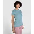 Camiseta mujer algodón efecto desgastado