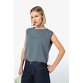 Camiseta crop top sin mangas