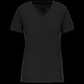 Camiseta de mujer cuello de pico Black Xl