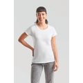 Camiseta mujer algodón cuello redondo entallada