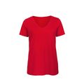 Camiseta ultrasuave cuello de pico Red L