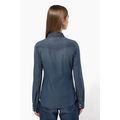 Camisa vaquera manga larga mujer