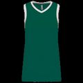 Camiseta baloncesto para mujer Dark Green / White Xxl