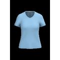 Camiseta de manga corta cuello pico mujer Sky Blue L
