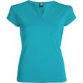 Camiseta CON cuello en V Turquesa L