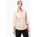 Camisa popelina media manga mujer