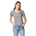 Camiseta cuello de pico para mujer de corte entallado