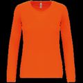 Camiseta de deporte manga larga poliéster Fluorescent Orange S
