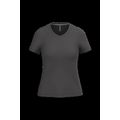 Camiseta de manga corta cuello pico mujer Dark Grey Xl