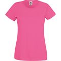 Camiseta mujer algodón cuello redondo entallada Fuchsia Xl