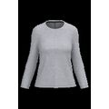 Camiseta algodón de manga larga mujer Oxford Grey Xl