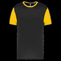 Camiseta bicolor adulto poliéster Black / Sporty Yellow L