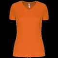 Camiseta de deporte mujer cuello de pico Fluorescent Orange M