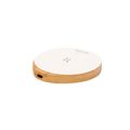 Cargador Circular Qi 15W Bambú