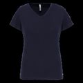 Camiseta cuello de pico mujer Navy L