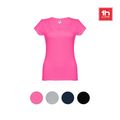 Camiseta Mujer Entallada de Algodón Escote V