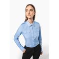 Camisa piloto manga larga mujer