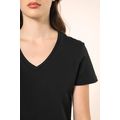 Camiseta algodón cuello pico mujer