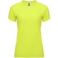 Camiseta Mujer Control Dry Entallada Amarillo Fluor S