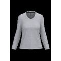 Camiseta manga larga mujer algodón entallada Oxford Grey L