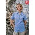 Camisa oxford mujer manga corta entallada