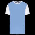 Camiseta bicolor adulto poliéster Sky Blue / White M