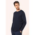 Camiseta algodón cuello redondo manga larga