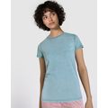 Camiseta mujer algodón efecto desgastado