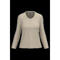 Camiseta manga larga mujer algodón entallada Light Sand L