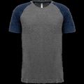 Camiseta bicolor Cuello redondo Grey Heather / Sporty Navy Heather M