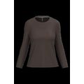 Camiseta algodón de manga larga mujer Chocolate L